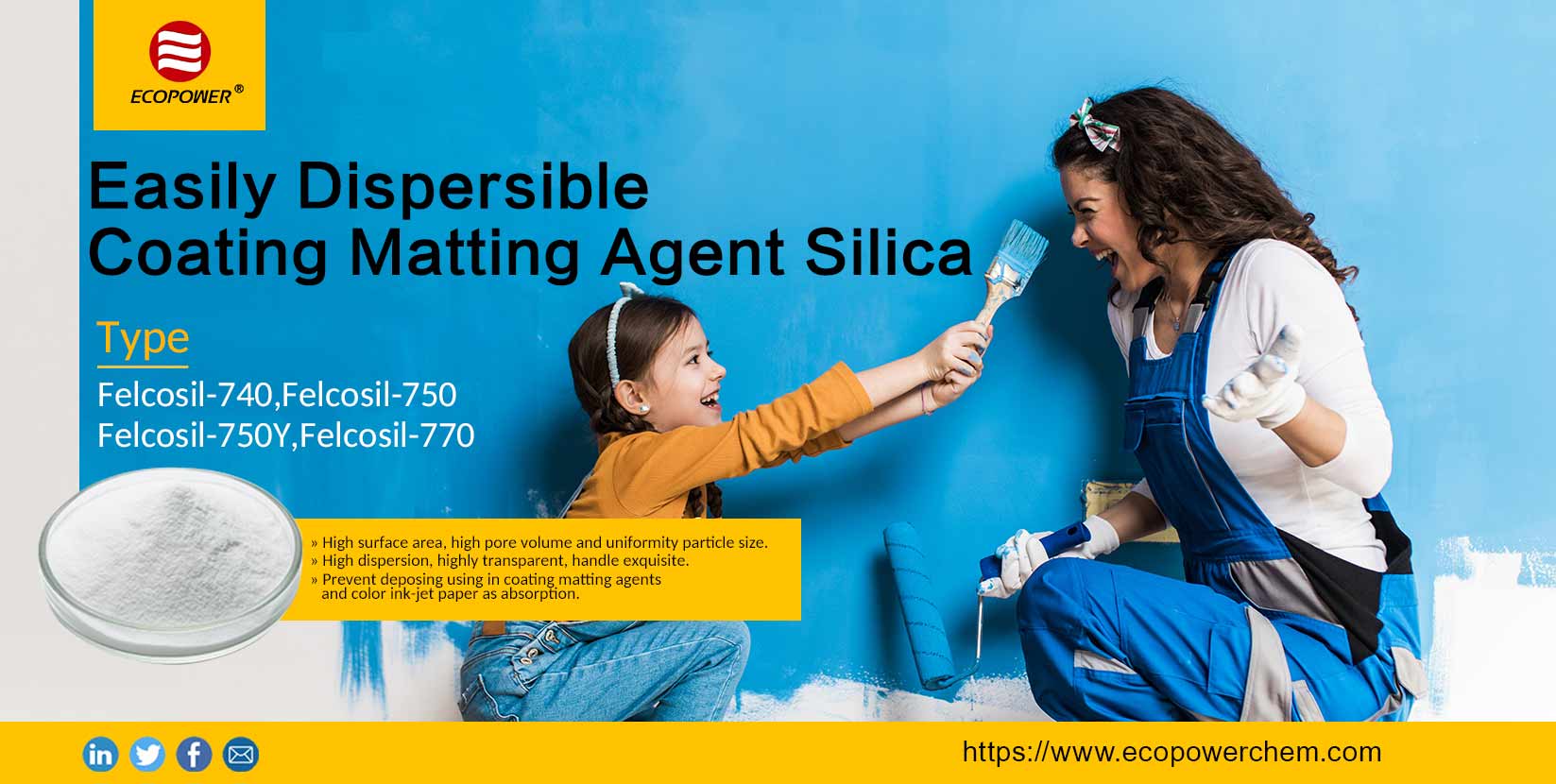 Matting agent silica used for coating