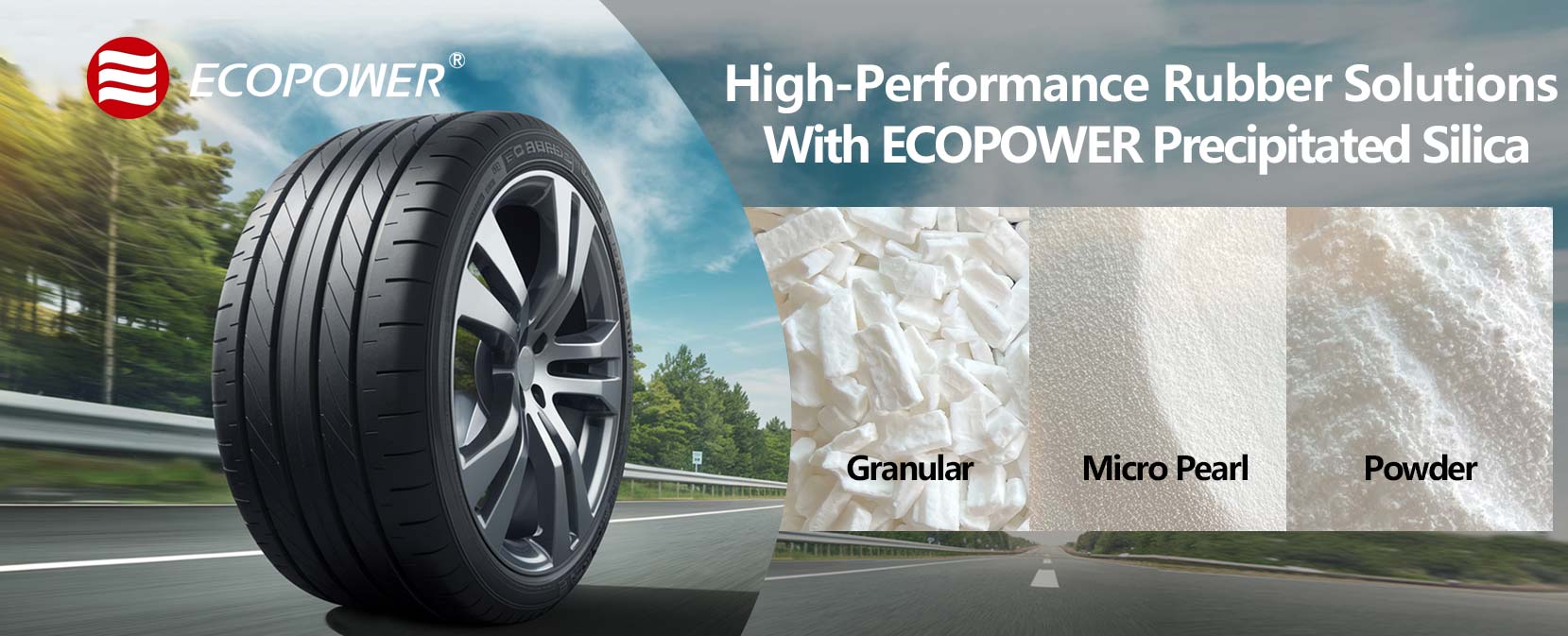 محلول‌های لاستیکی با کارایی بالا با سیلیس رسوب‌شده ECOPOWER